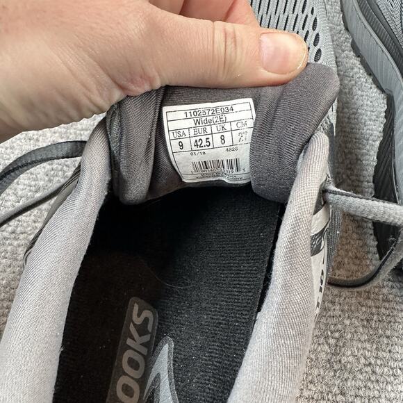 Brooks ghost 10 Running Shoes Men Size 9 Wide Grey DNA Cushion Athletic sneakers main image 4